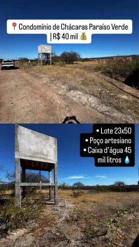 Terreno 1150m2 no Condomínio de Chácaras Paraíso Verde