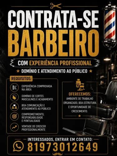 Vaga para barbeiro 