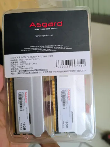 Kit 2 Memórias RAM DDR4 32GB (2 x 16GB) Asgard 3600mhz