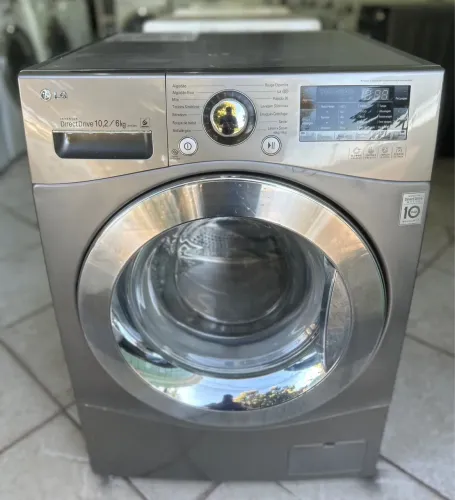 Lava e seca LG 10 KG touch inox 5x sem juros 