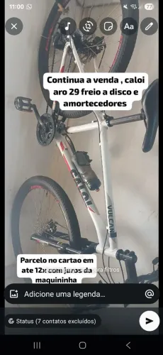 Bike Caloi aro 29, freio a disco e amortecedores 