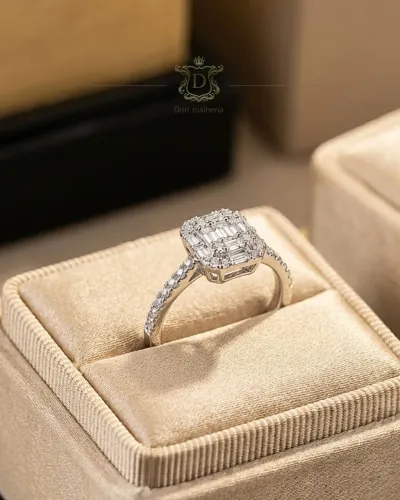 Anel Diamante Ilusion 1CT em Ouro 18k 750