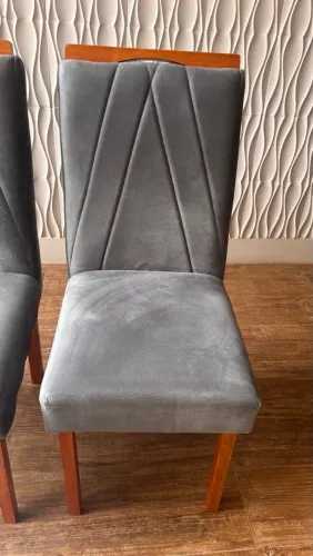 6 cadeiras de mesa jantar estofadas