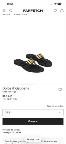 Rasteira dolce e gabana