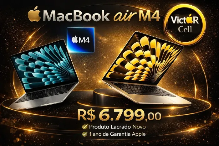 MacBook Air M4 16GB RAM | Lacrado | Novo