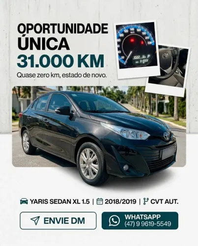 Toyota Yaris XL Sedan 1.5 Flex 16V 4P Aut. 2019