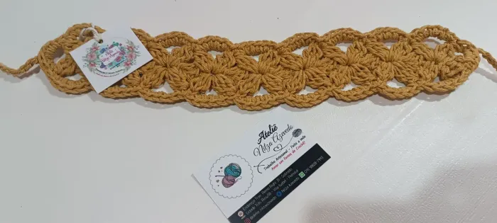 Tiara de Crochê para cabelo