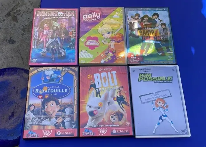 Coleção 06 dvds filmes infantis
