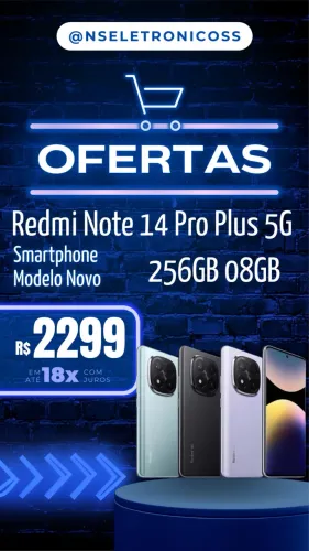 Celular Xiaomi Redmi Note 14 Pro Plus 5G 256GB 08GB Ram