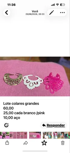 Rabie acessórios lote colares grandes