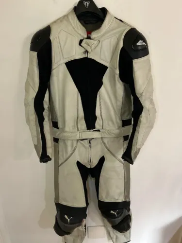 Macacão Pista Dainese Puma Branco - 2 Pç Tam : 52