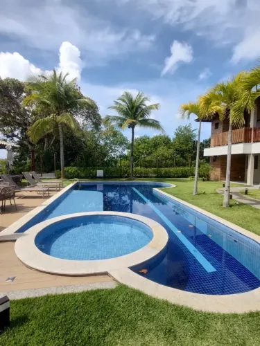 lindo apartamento num condomínio novo, na Ilha do Meio, Itacimirim