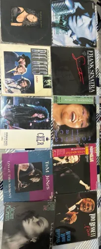 10 laserdiscs de cantores em bom estado