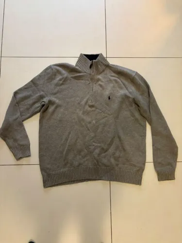 Suéter Polo Ralph Lauren Original Tricô Cinza - Usado - Tamanho G (US L)