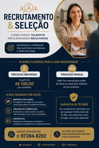 RECRUTAMENTO E SELEÇÃO PARA SUA EMPRESA