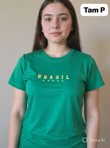 Camisa brasil 100% algodão 