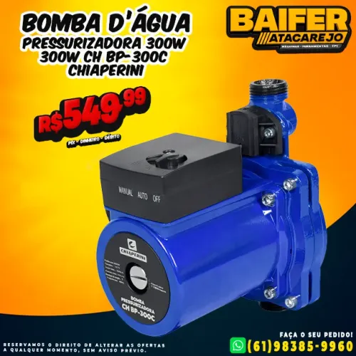 Bomba D'água Pressurizadora 300w CH B-300c Chiaperini