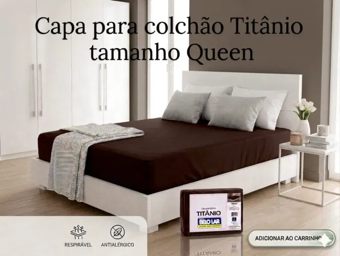 Capa para Colchão Queen cor Marrom