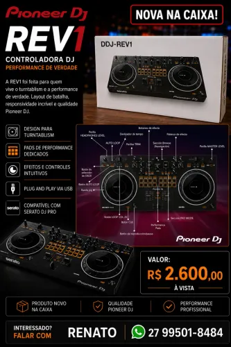 Controladora Pioneer modelo novo Rev1  nova troco em MacBook 