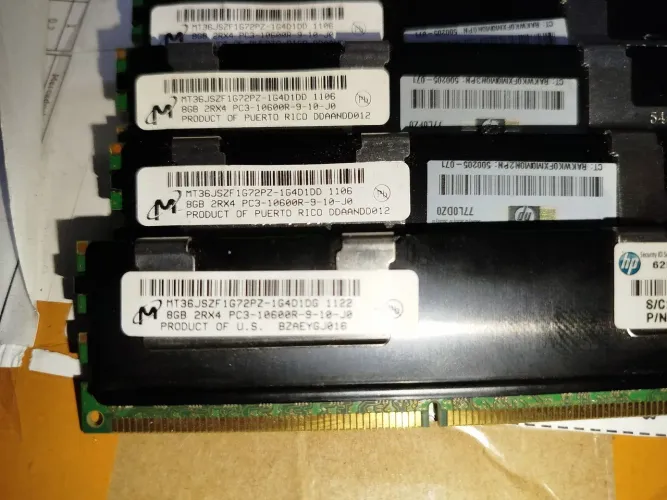 Memória RAM 8 GB DDR3 Micron 10600R ECC 