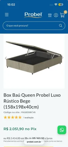 Box baú queen Probel
