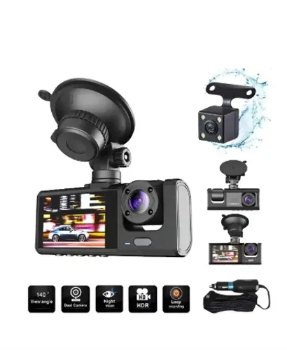 Dvr Automotivo Câmera Frontal Interna Ré Grava Imagem