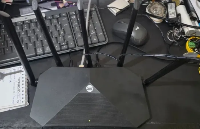 Roteador WiFi 6 Shoreline LineX AX1500 Modelo Sh1500rw c/ 5 antenas. Testado Plano 600MB