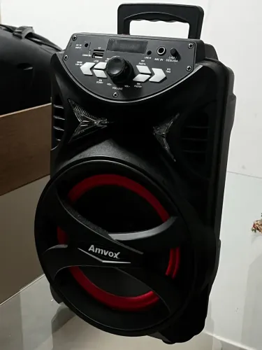 Caixa de Som Amvox ACA 255 Hit (250W RMS) - Bluetooth, LED e Karaokê