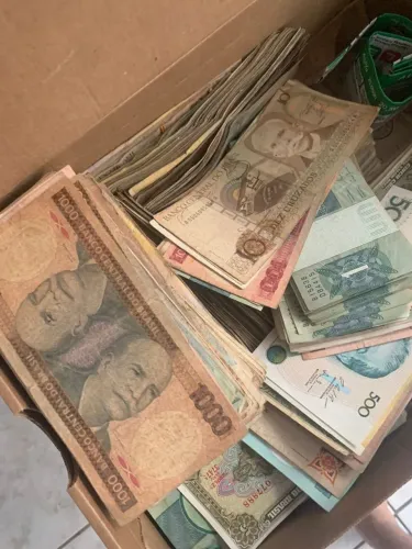 Lote com 100 cédulas brasileiras BC para colecionar antiguidade colecionador raridade