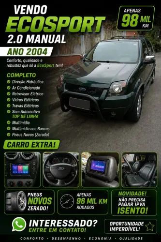 Ford Ecosport XLT 2.0/ 2.0 Flex 16V 5P Mec. 2004
