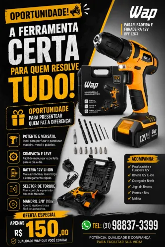 Parafusadeira e furadeira portátil WAP