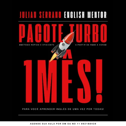 INGLÊS EM 1 MÊS! 20 ANOS DE EXPERIÊNCIA! JULIAN SERRANO ENGLISH MENTOR