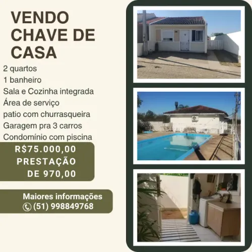 Casa 2 dormitórios em condomínio fechado