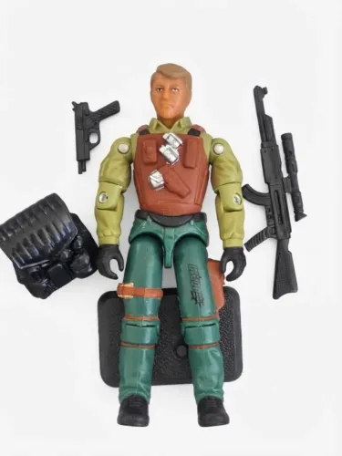 G.I. Joe Vintage - Sure Fire v2 (Hasbro 2002) Completo c/ Base