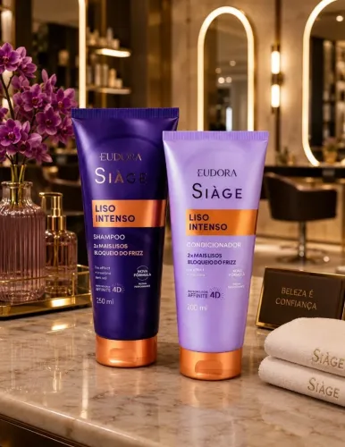 Kit Eudora Siage Liso Intenso Shampoo + Condicionador
