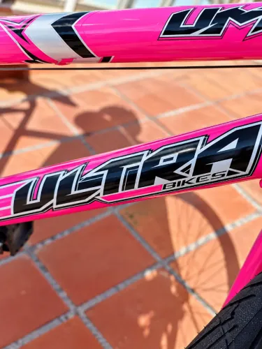 Bicicleta Ultra Bikes Rosa com Cestinha