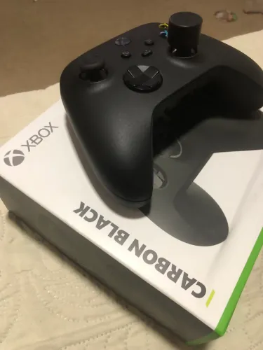 Controle Xbox Carbon one, series xs novo com alongador