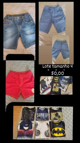Lote roupas tamanho 4 menino