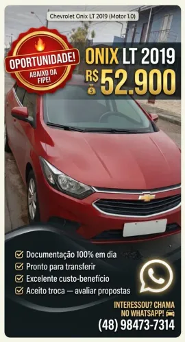Chevrolet Onix Hatch LT 1.0 8V Flex Mec. 4P 2019
