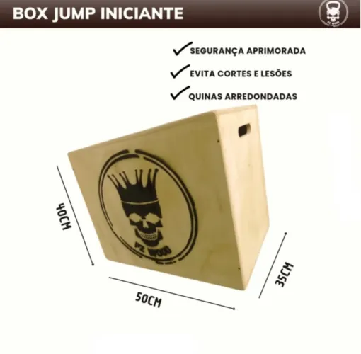 Jump Box INICIANTE - Caixa Box Jump 50x35x40 - Caixa de Salto