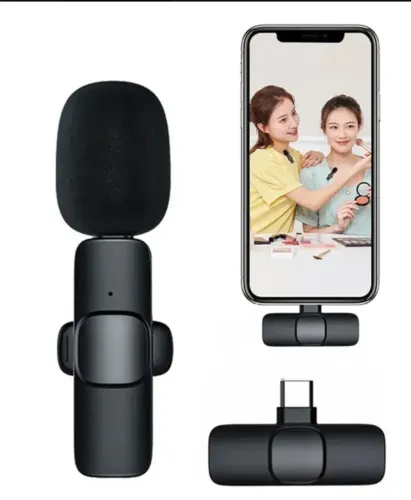 Microfone Lapela sem fio para iPhone lightning