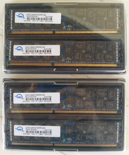 Kit Memória RAM OWC 64GB (4x16GB) 1866MHz ECC Apple MacPro 2013 e Servidores