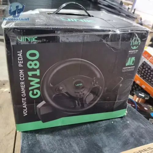 Volante Gamer com pedal Vinik GW180 - PC, PS3, PS4, Nintendo Wii, Xbox Series, etc 