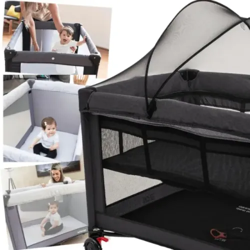 Berço Cercado Desmontável Portátil c/ Rodinha kiddo
