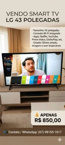 Vendo Tv 43" LG SMART WIFI YouTube Netflix