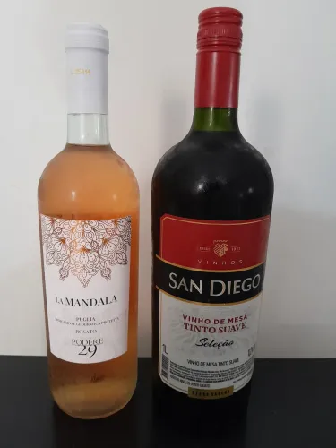 Vinho tinto e Vinho branco 