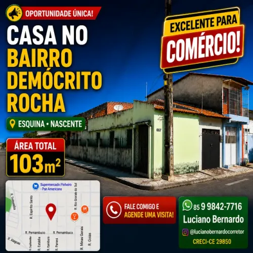 Casa no demócrito rocha ótimo investimento
