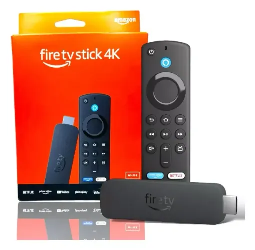 Fire TV Stick 4K com Alexa | Wi-Fi 6 | Original e Lacrado