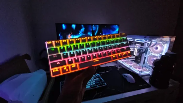 Teclado gamer mecânico Mucai