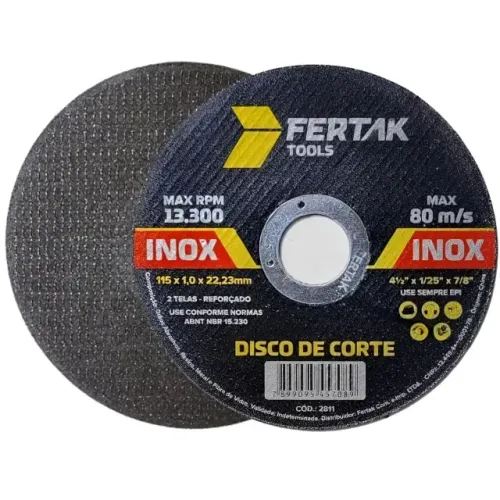 Disco corte Inox Max Rpm 13.300 FERTAK TOOLS
